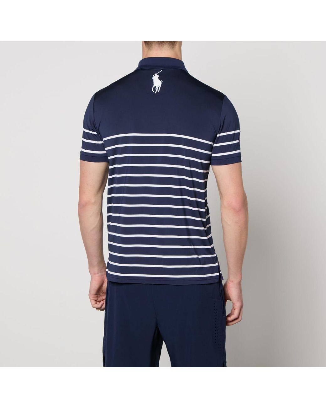 Polo Ralph Lauren Blue Ball Boy Wimbledon Striped Short-Sleeve Polo Shirt for men