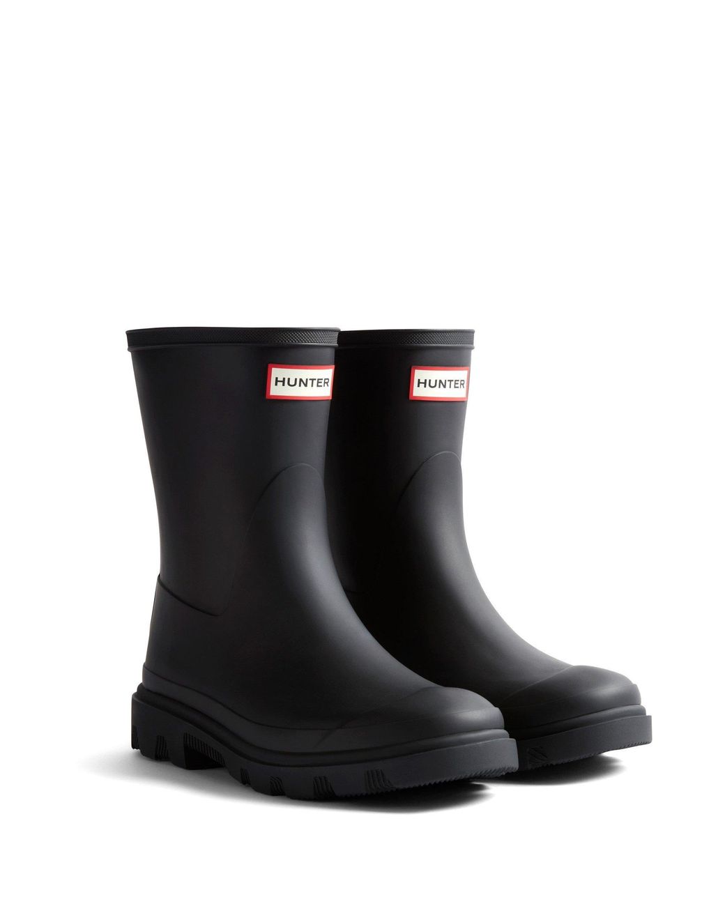 Hunter Black Downpour Short Wellingtons