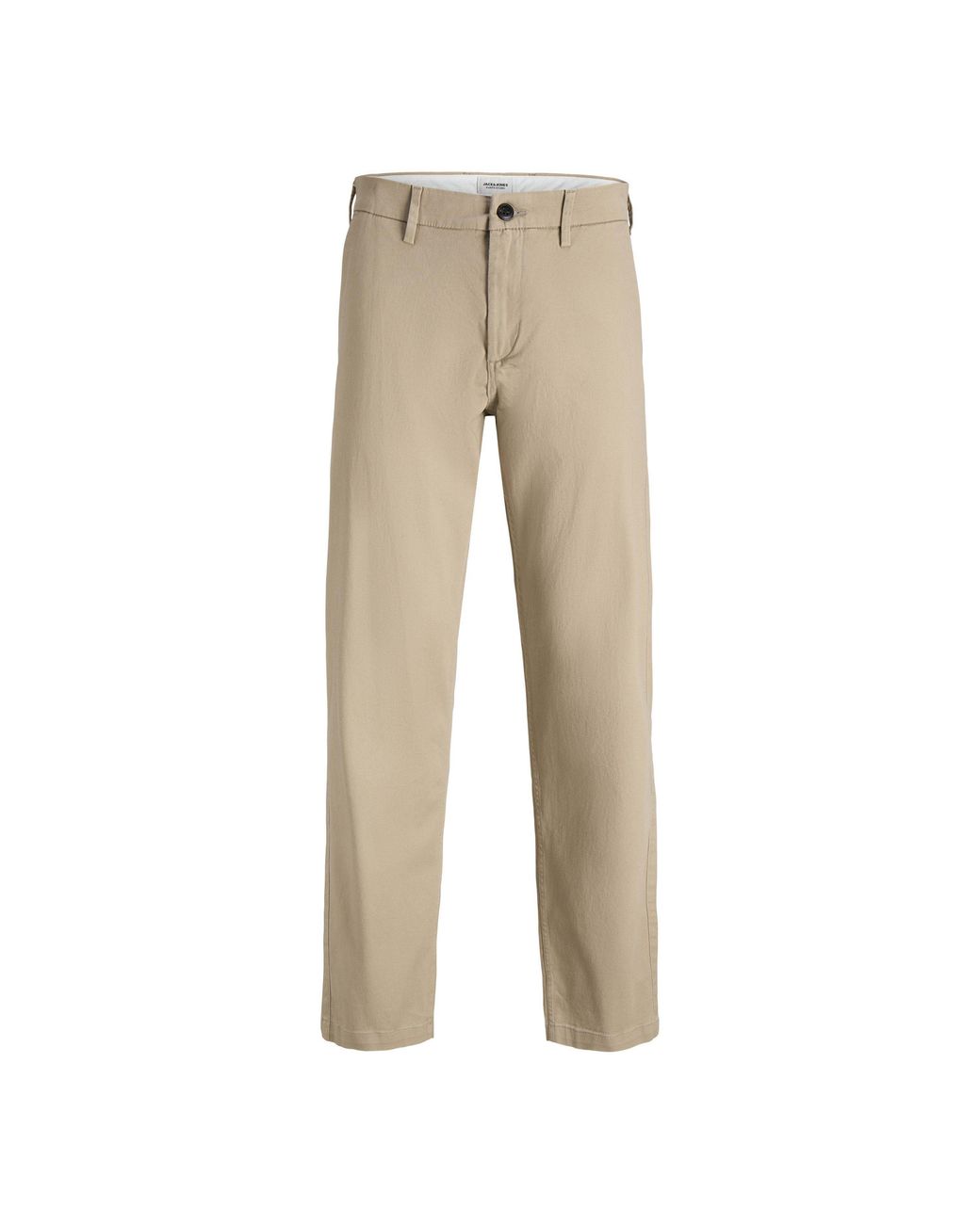 Jack & Jones Natural Kane Dave Cotton Relaxed-Fit Chinos for men