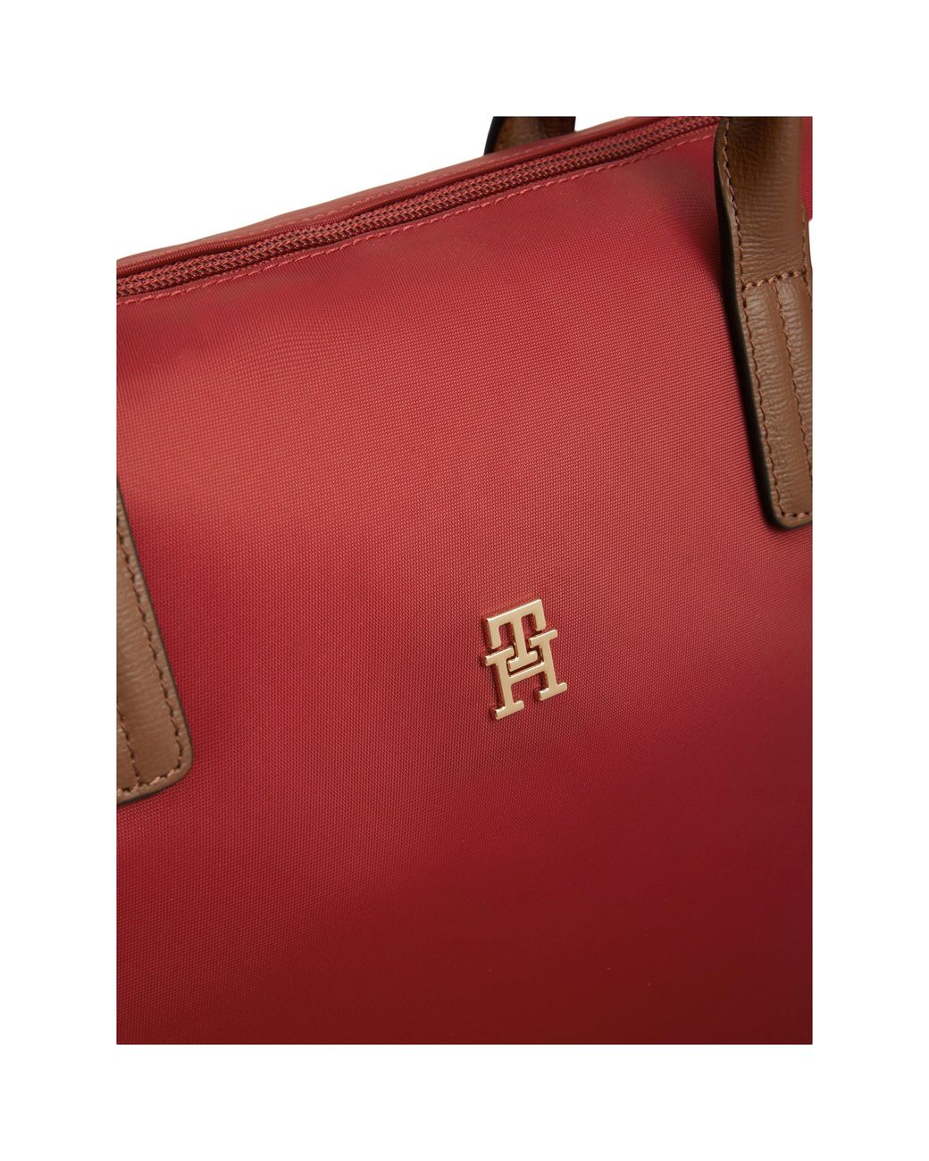 Tommy Hilfiger Red Popette Tote Bags