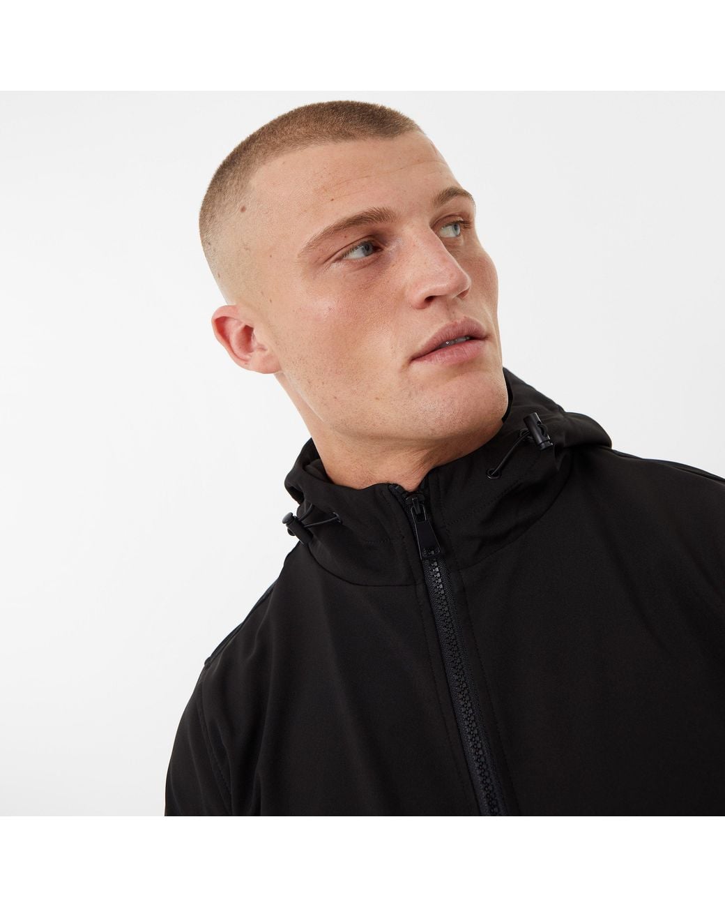 Everlast Black Weather-Resistant Hooded Long Sleeve Varsity Jacket for men