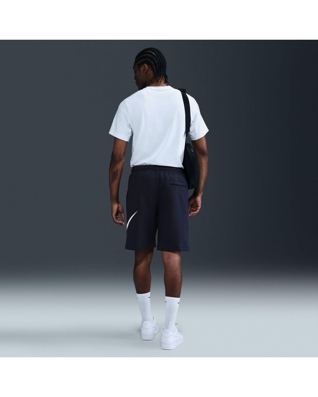 Nike Black Sportswear Club Graphic Shorts for men