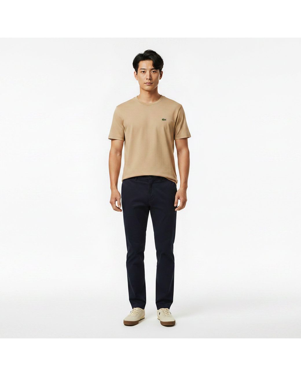 Lacoste Natural Regular Fit Small Logo T-Shirt for men