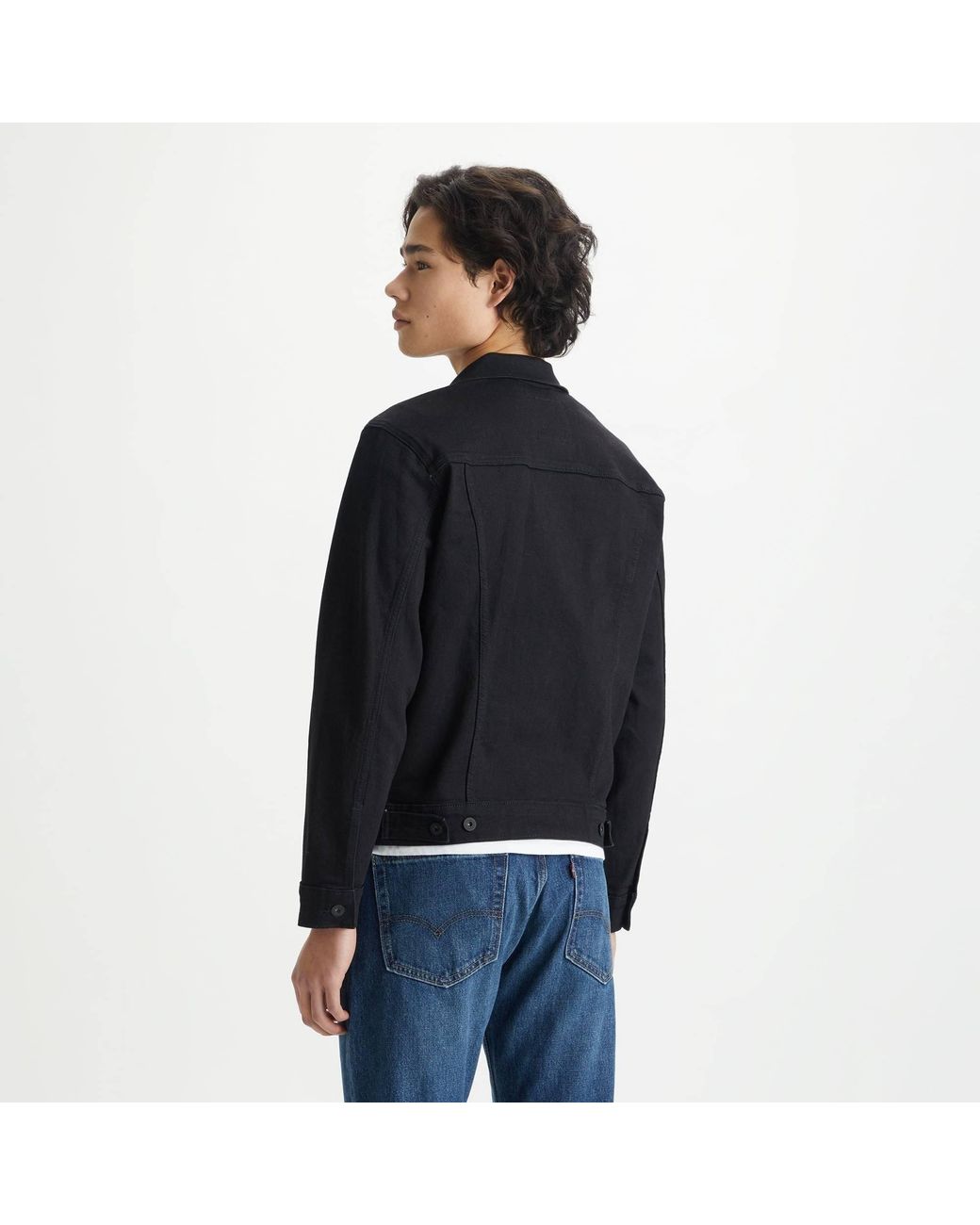 Levi's Black Trucker Cotton Long Sleeve Denim Jacket for men