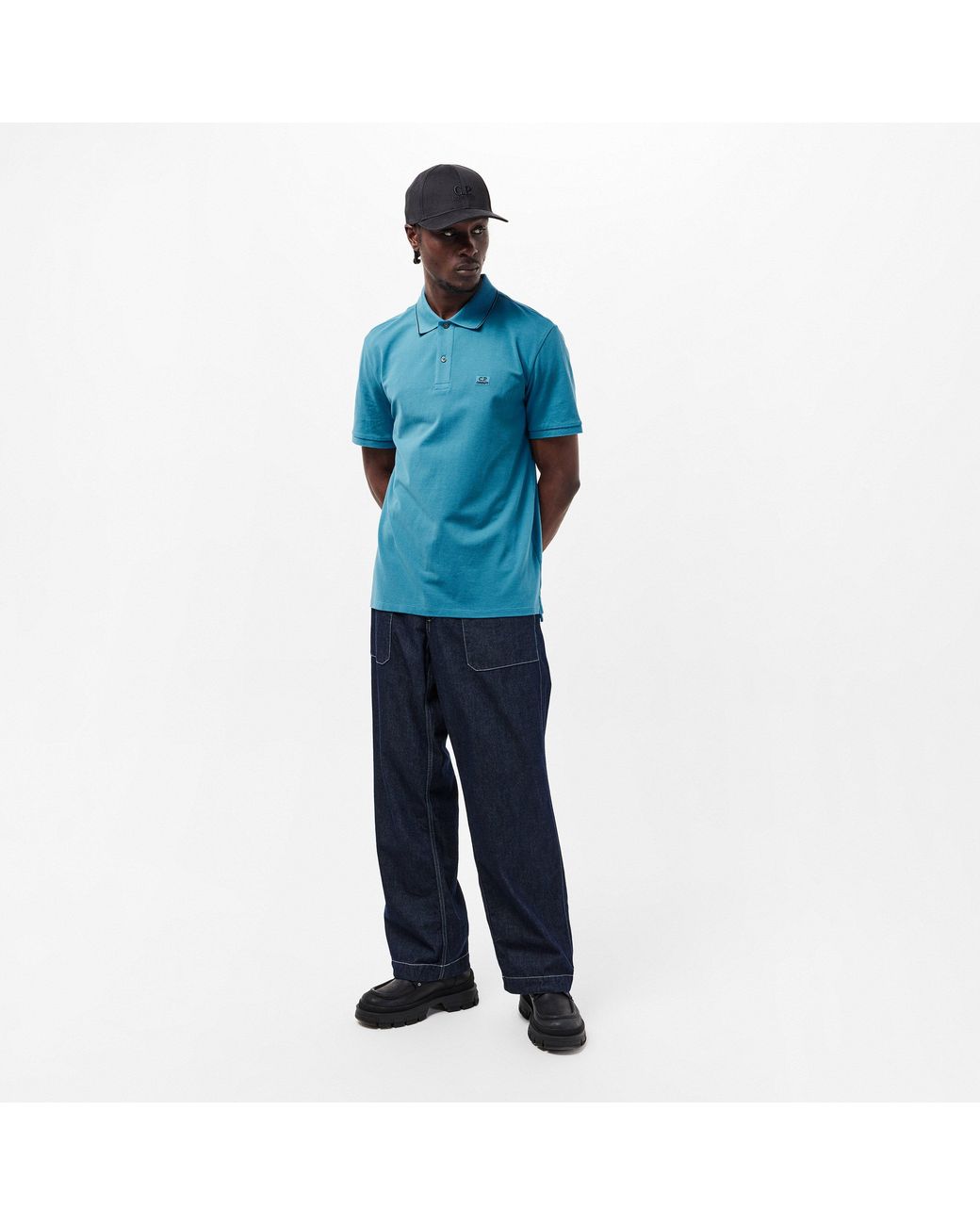 C P Company Blue Polo Shirt for men