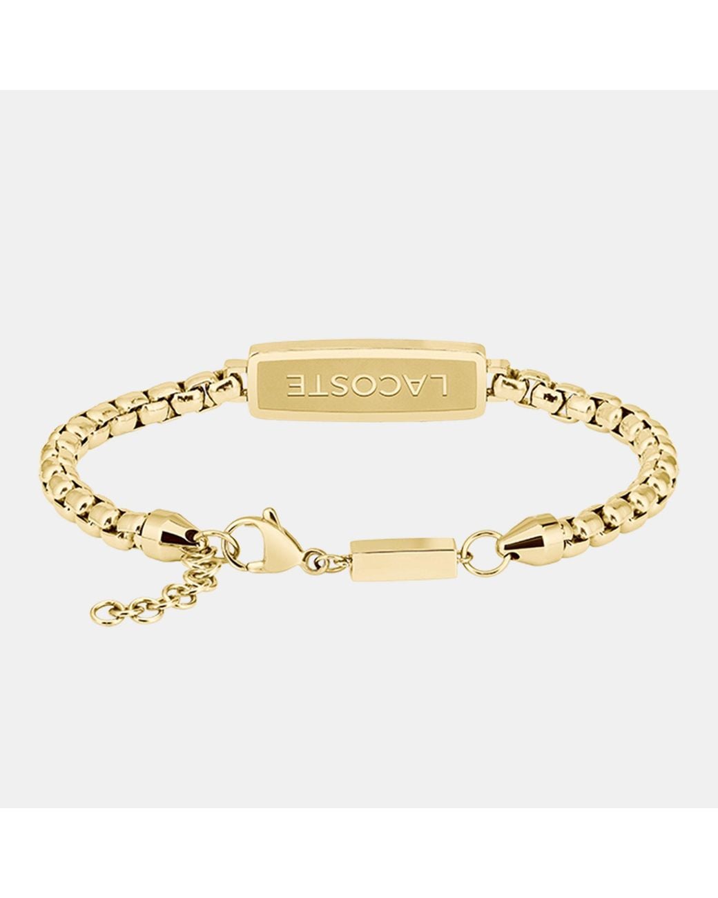 Lacoste Metallic District Ip Reversible Pendant Bracelet for men