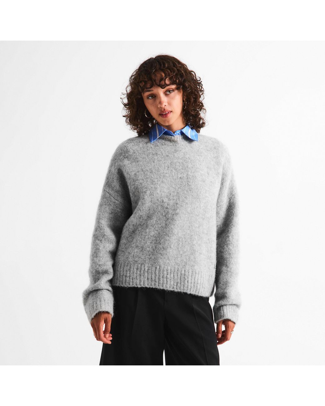 WRSTBHVR Gray Crew Neck Jumper