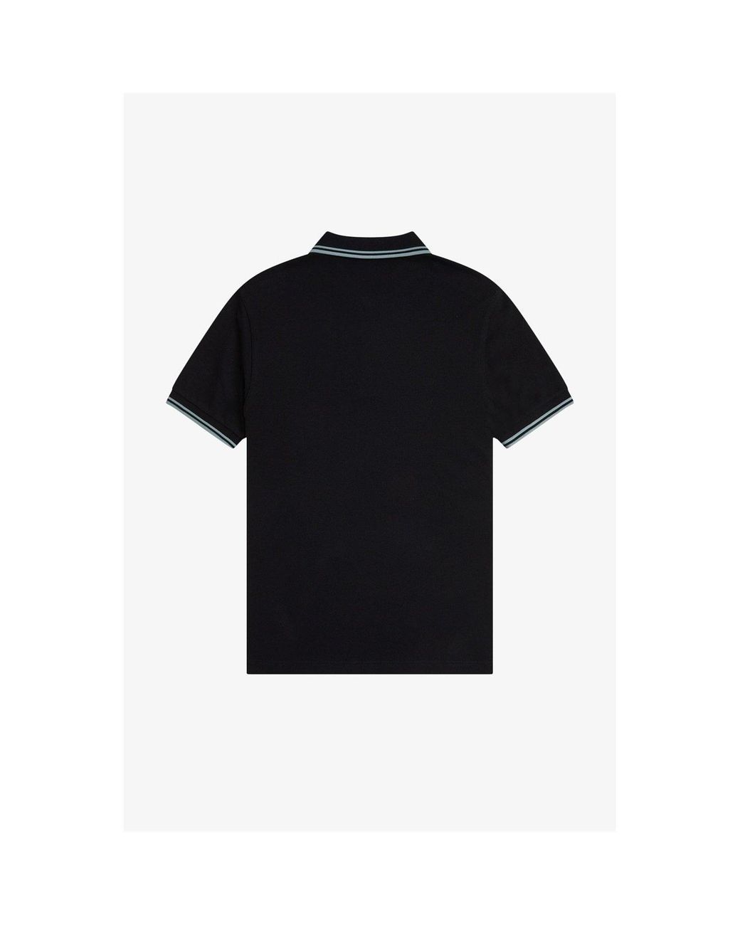 Fred Perry Black Short Sleeve Twin Tipped Polo Shirt for men
