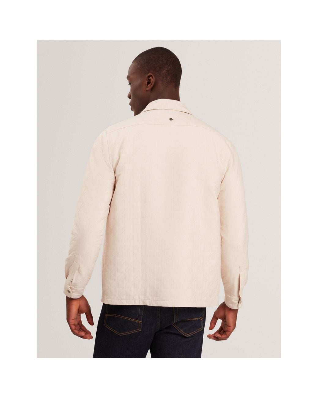 Ted Baker Natural Quilt Overshirt for men