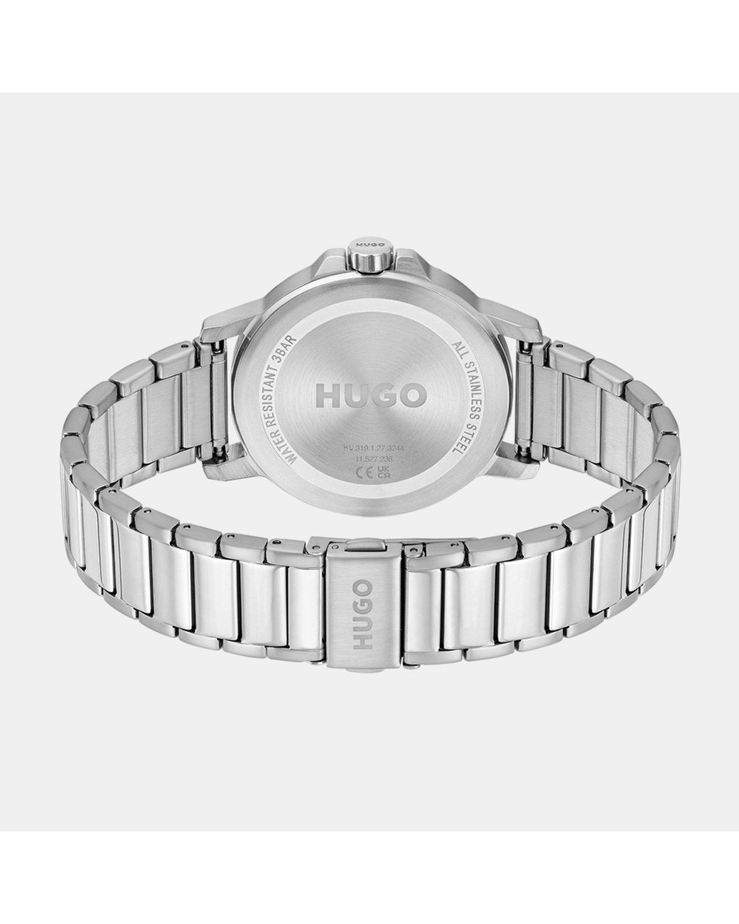 HUGO Metallic Gents #Smooth Stainless Steel Bracelet Watch for men