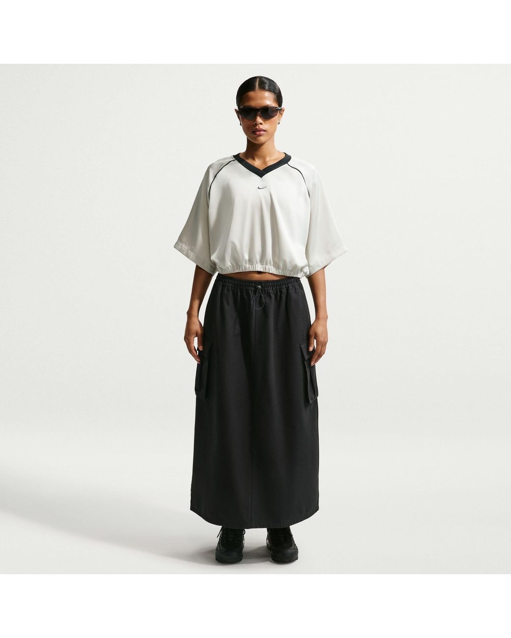 Nike Black Street Cargo Midi Skirt