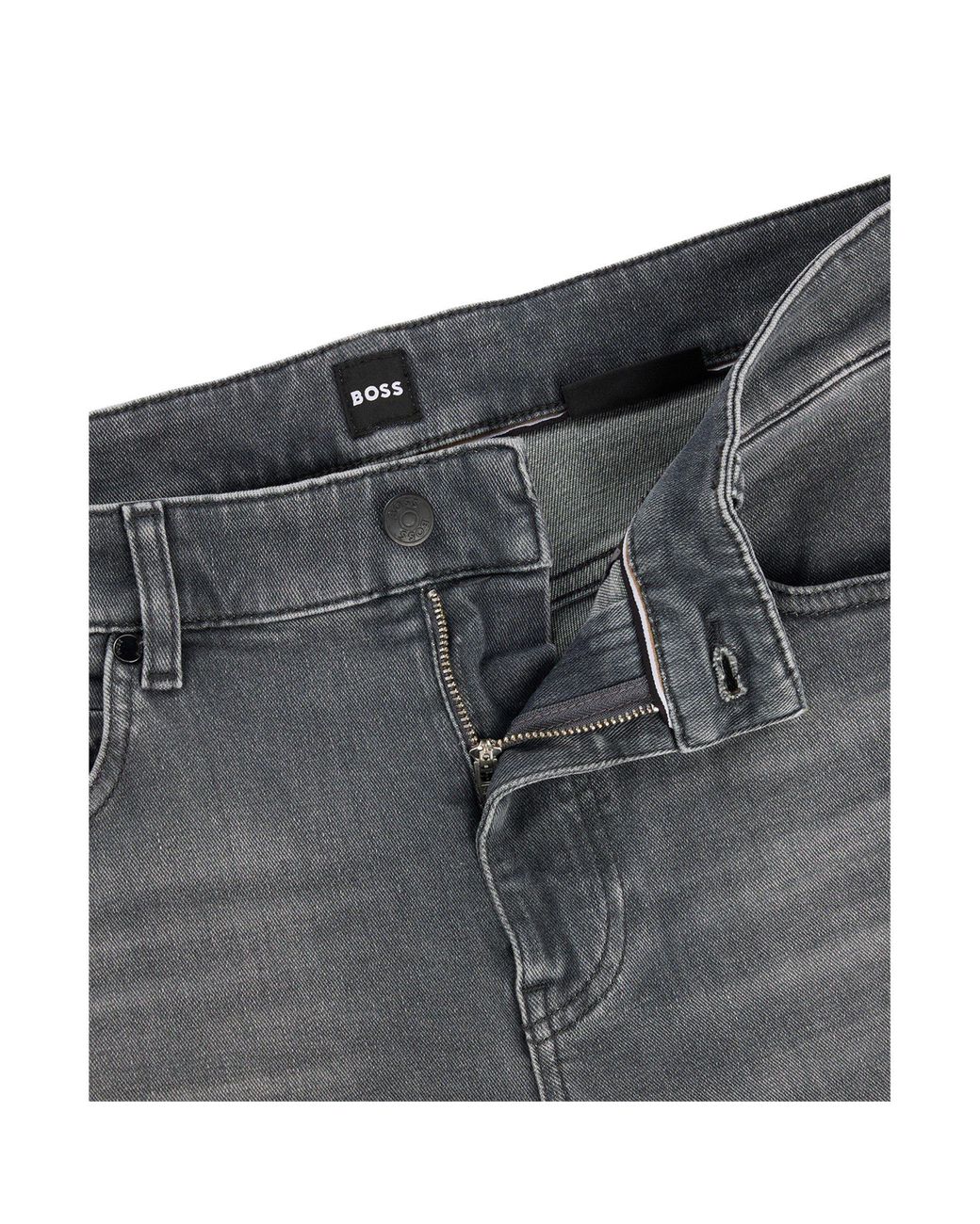 Boss Gray Hbb Delaware3Slm Slim-Fit Jeans for men