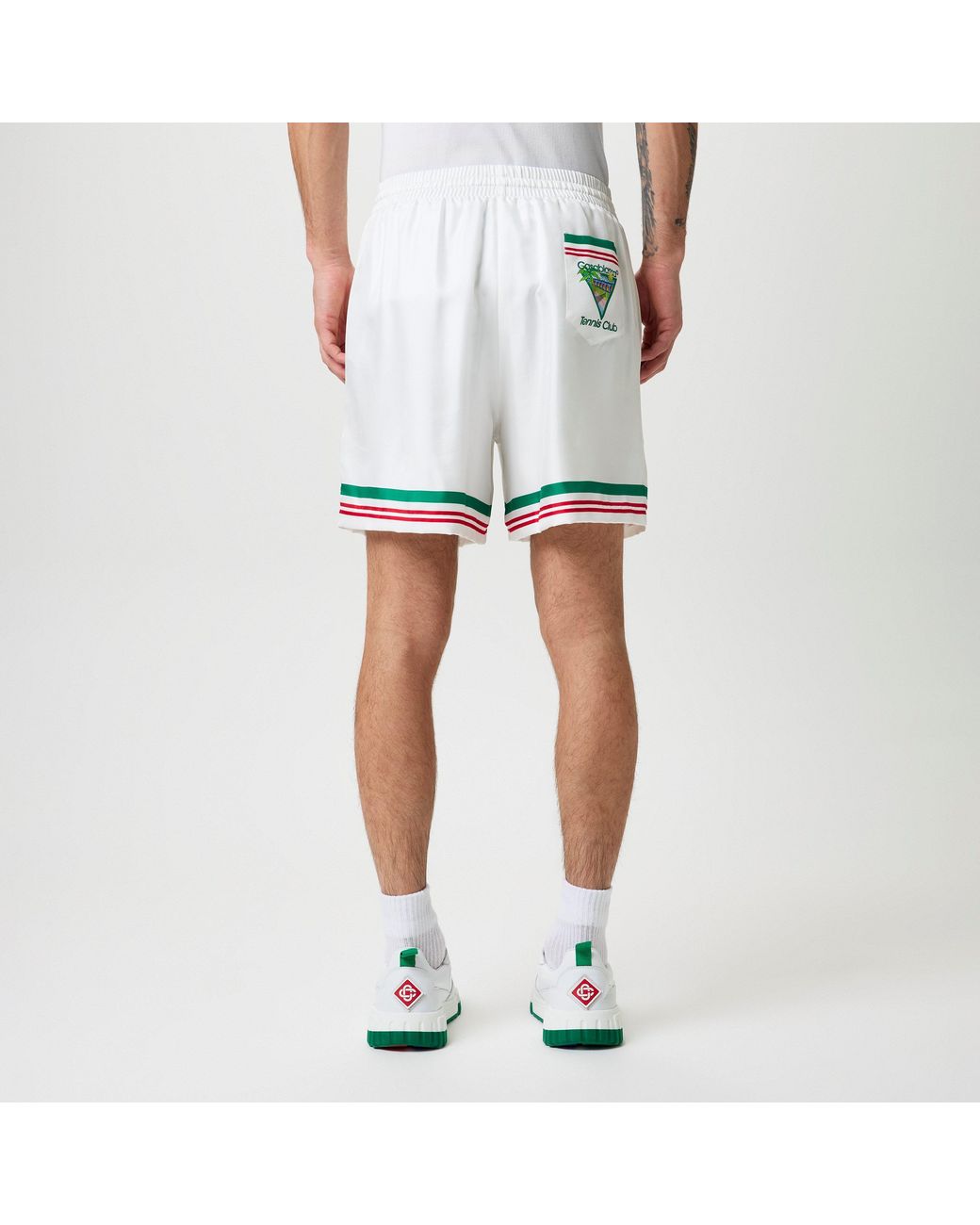 Casablanca White Tennis Club Icon Shorts for men