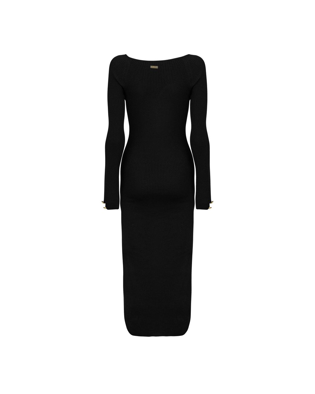 Barbour Black Roberta Knitted Midi Dress