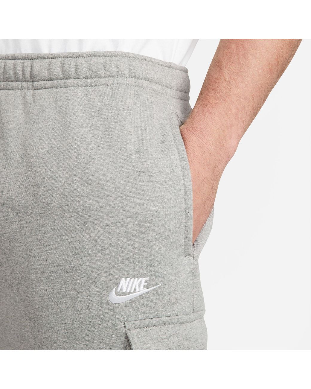 Nike Gray Sportswear Club Fleece Cargo Pants for men