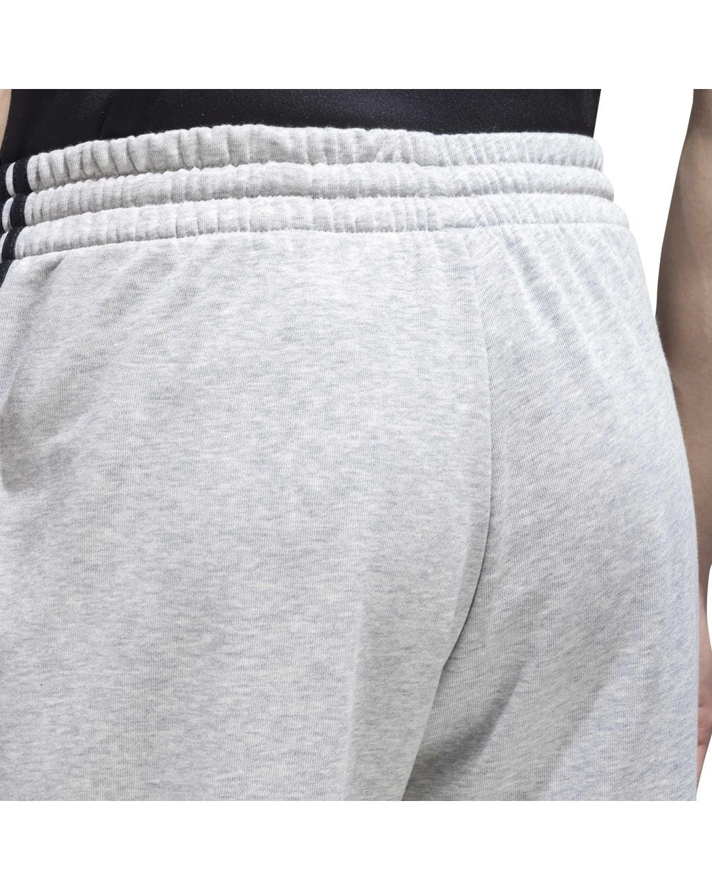 Adidas Gray Essentials Tapered Cuff 3-Stripes Joggers for men