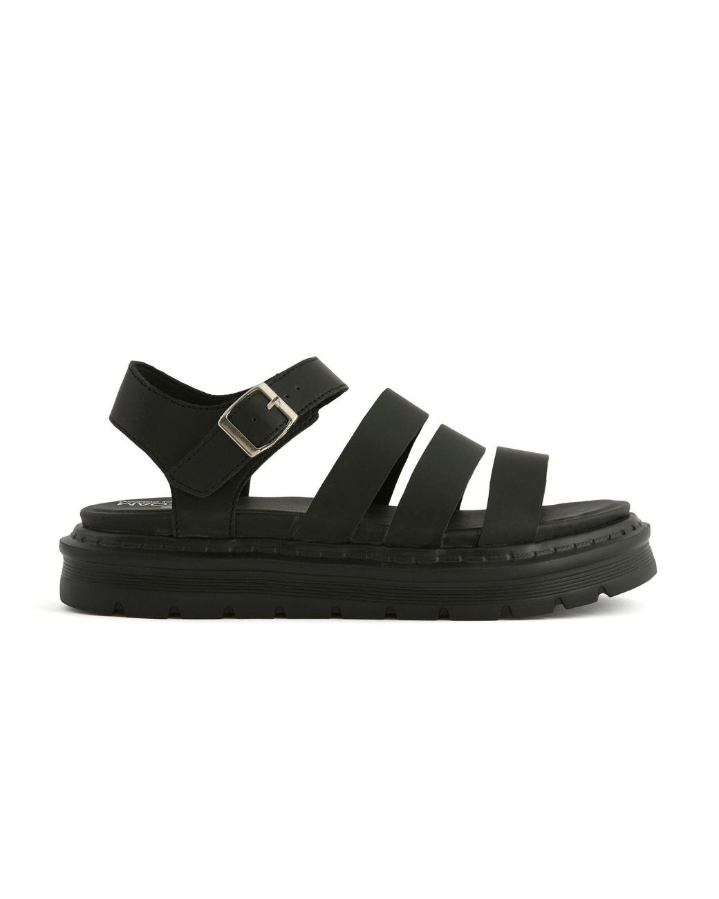 Regatta Black Porto Heeled Platform Sandals