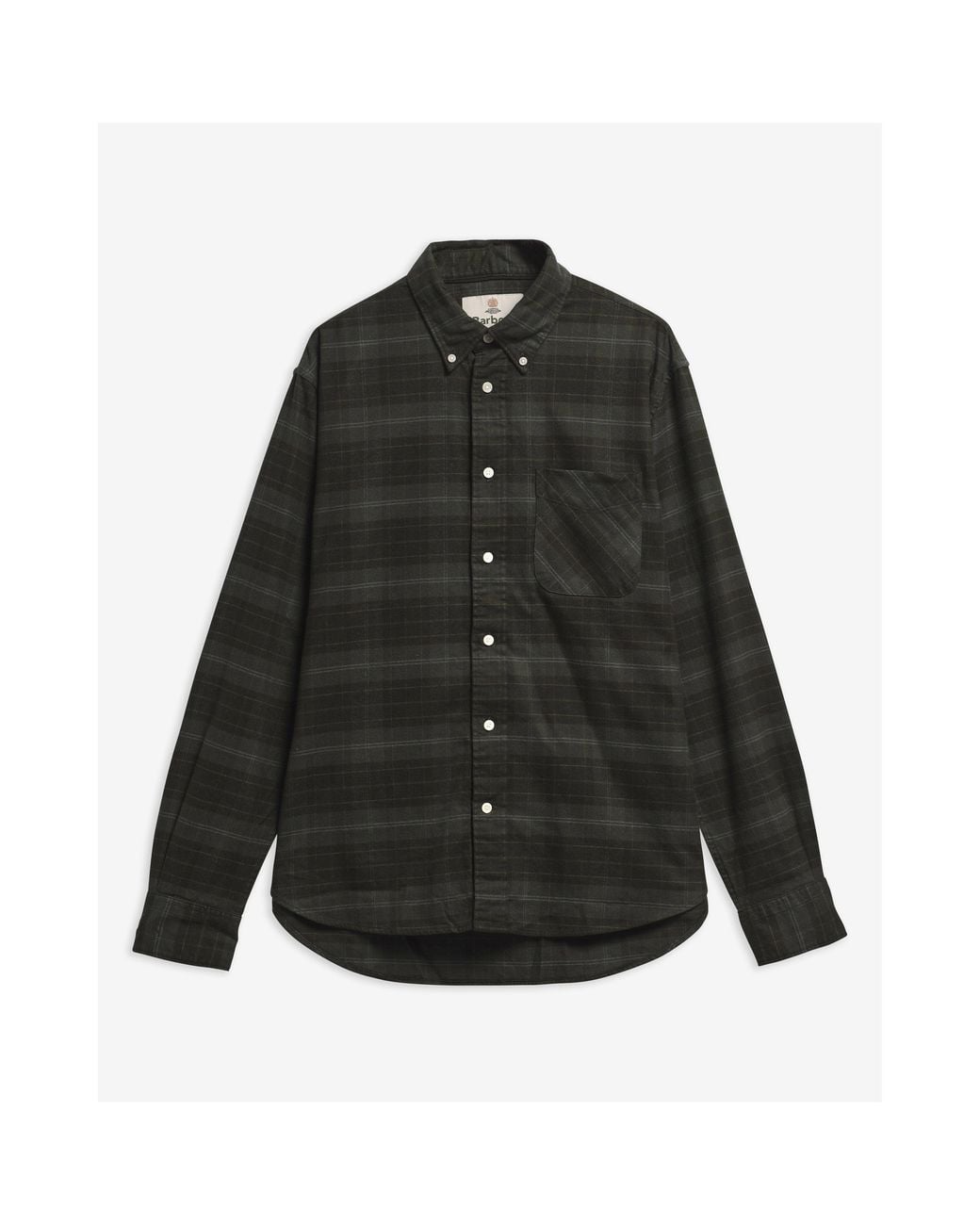 Barbour Black Dunoon Tartan Cotton Long-Sleeve Shirt for men