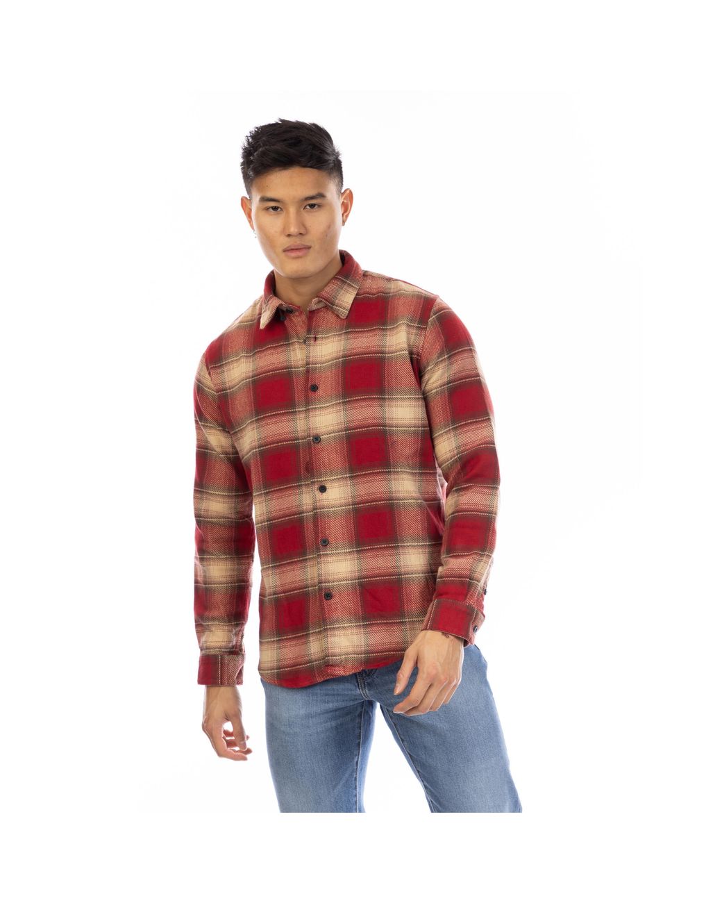 Peter Werth Red Bagley Long Sleeve Shirt for men