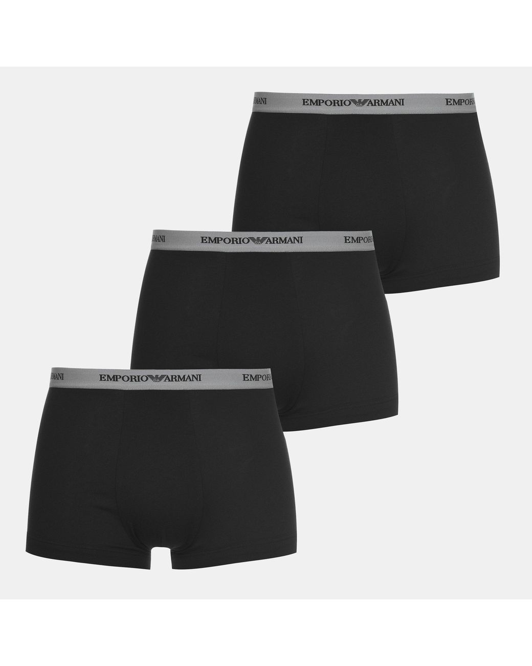 Emporio Armani Black Core 3 Pack Boxer Shorts for men