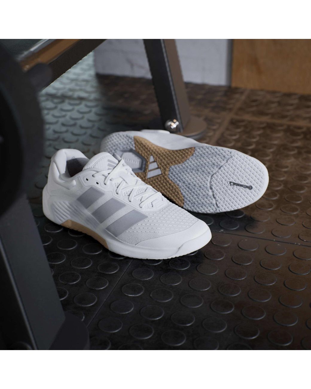 Adidas White Dropset 4 Pwr Training Shoes for men