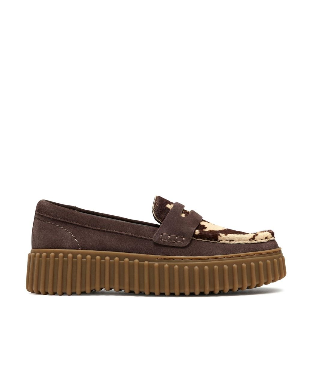 Clarks Brown Torhill Penny Leather Loafers