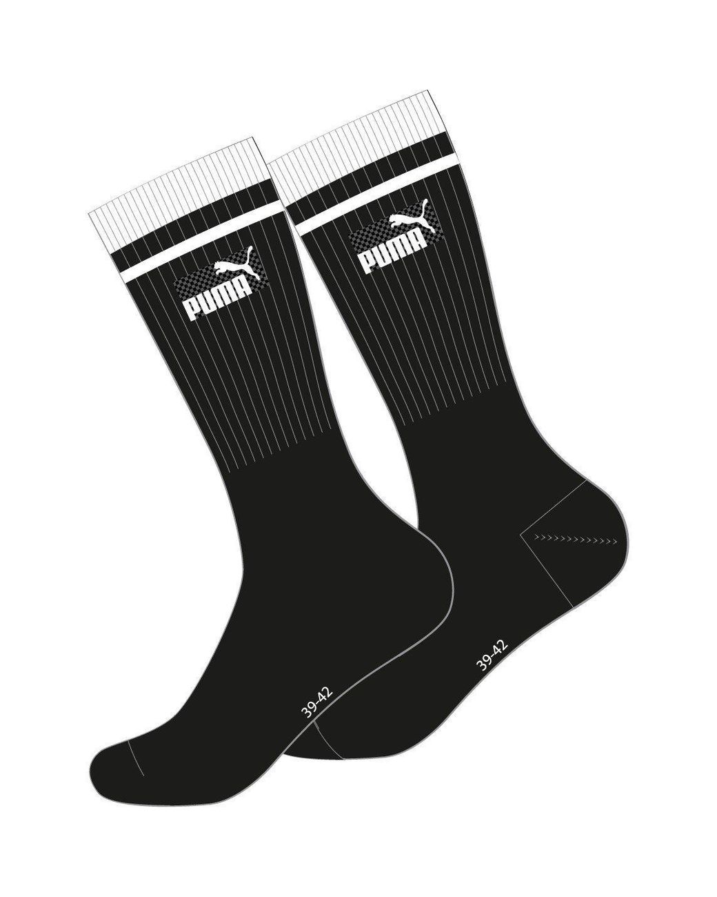 PUMA Black Crew Socks