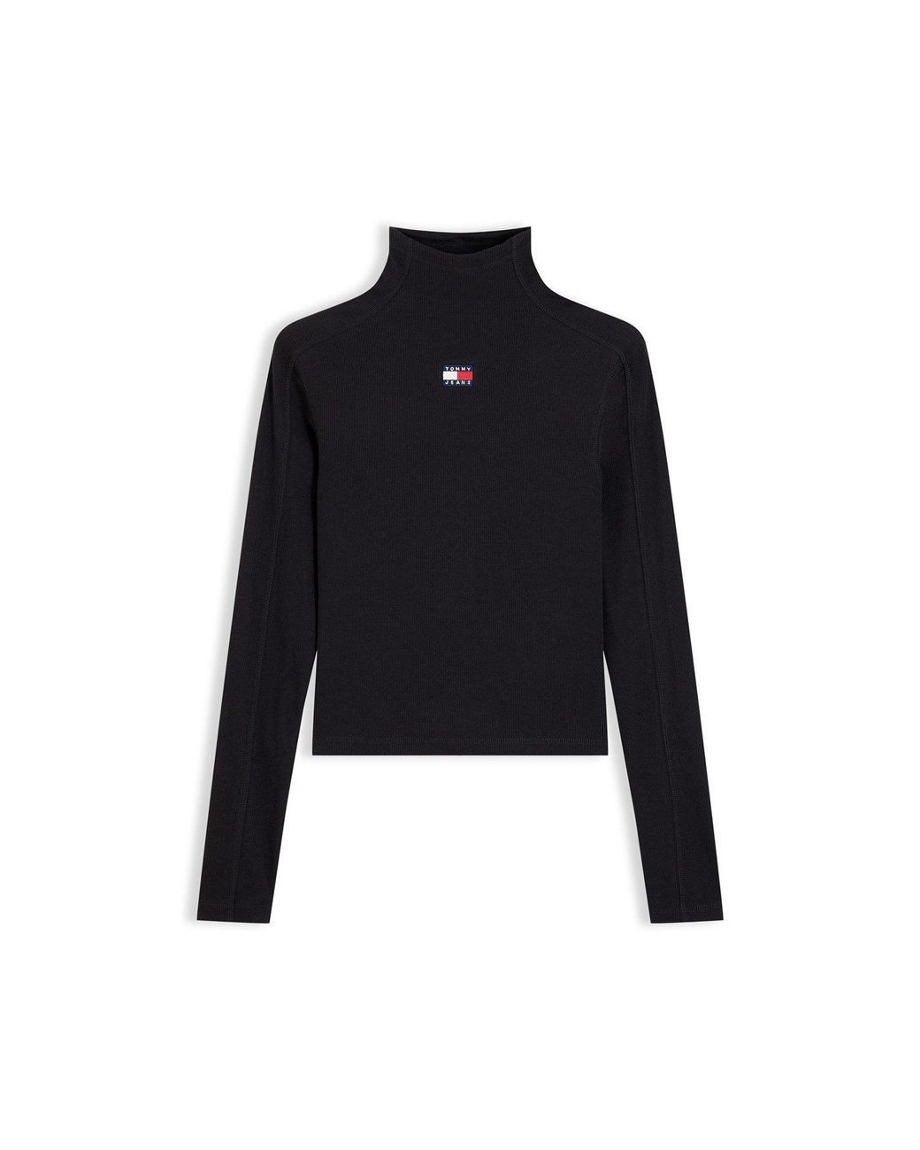 Tommy Hilfiger Black Badge Cotton Roll-Neck Long-Sleeve T-Shirt