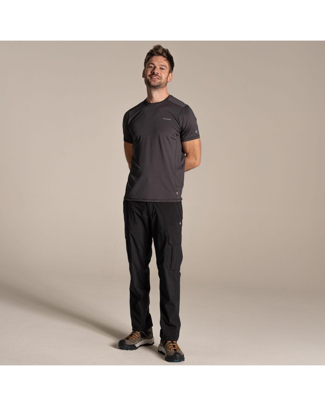 Craghoppers Black Indus Waterproof Trousers for men