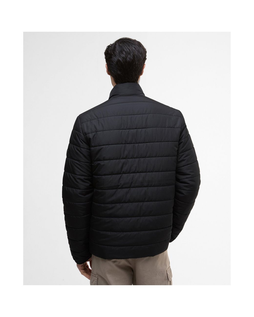 Barbour Black Aldon Long Sleeve Quilted Jacket for men