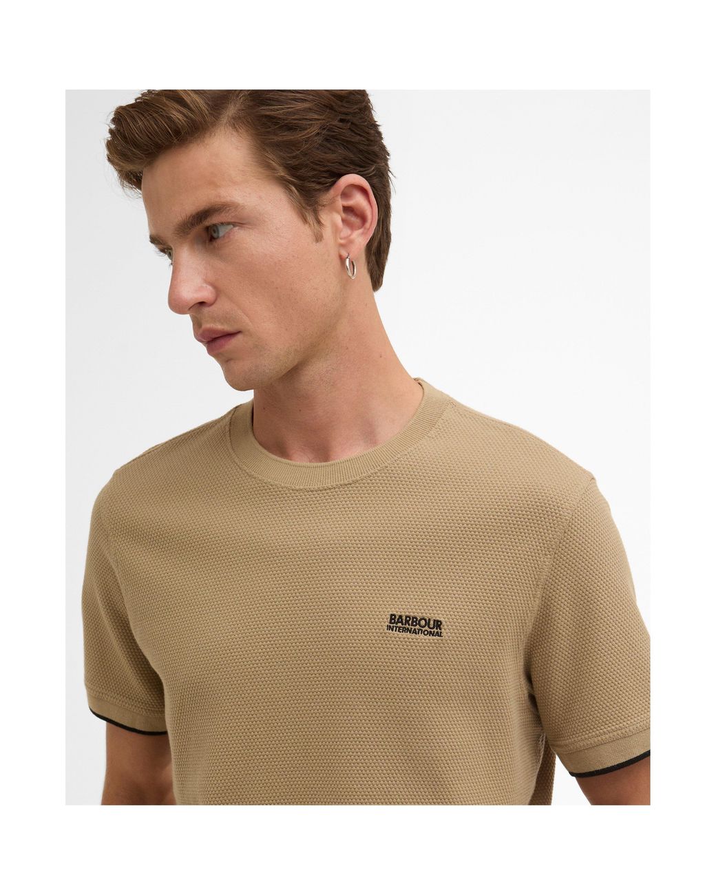 Barbour Natural Eamon Pique T-Shirt for men