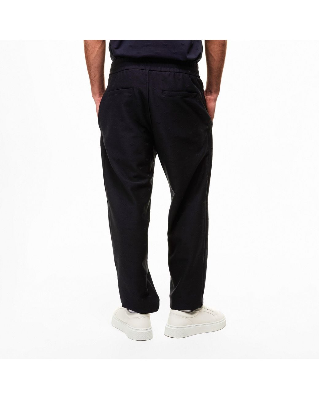 Emporio Armani Blue Closed Hem Fleece Joggers for men