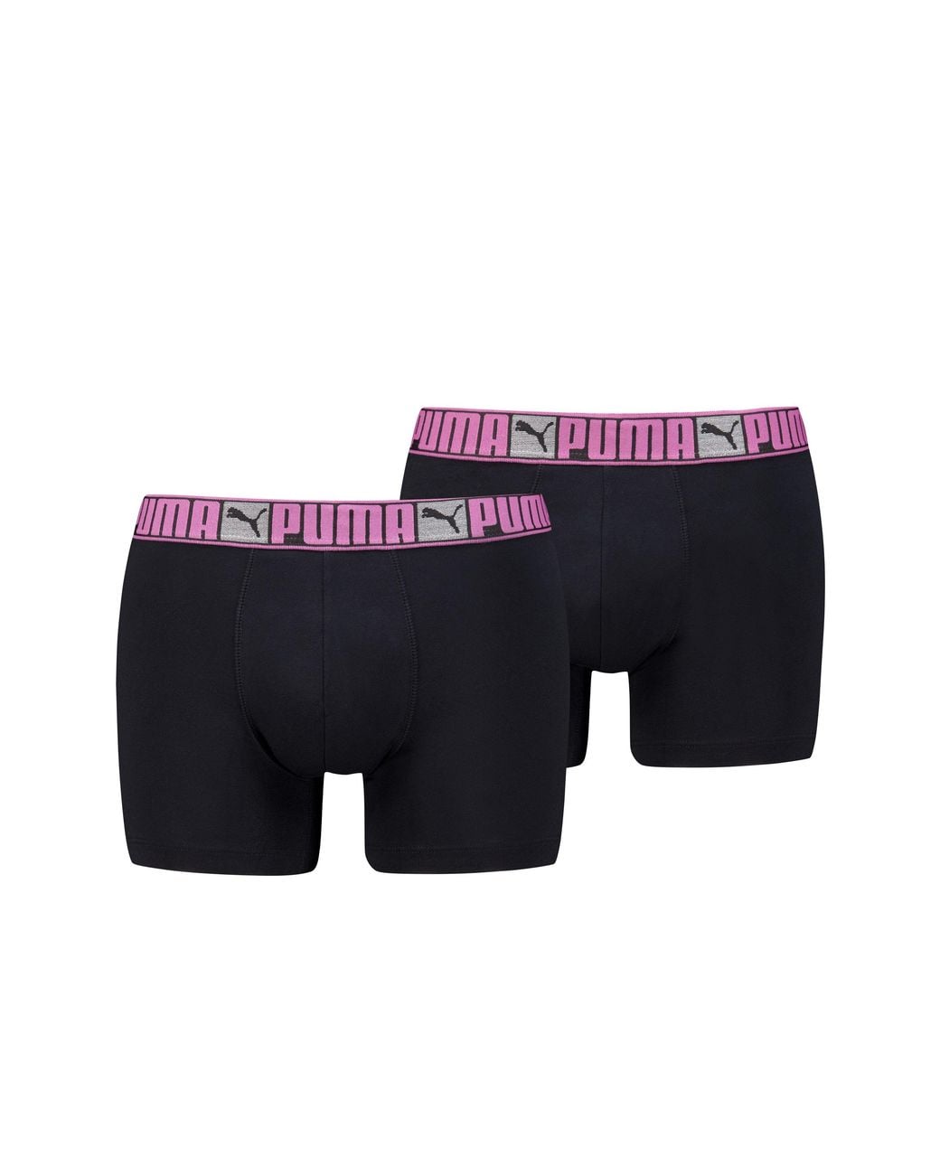 PUMA Blue Logo Block Elastic Cotton Boxers 2 Pack for men