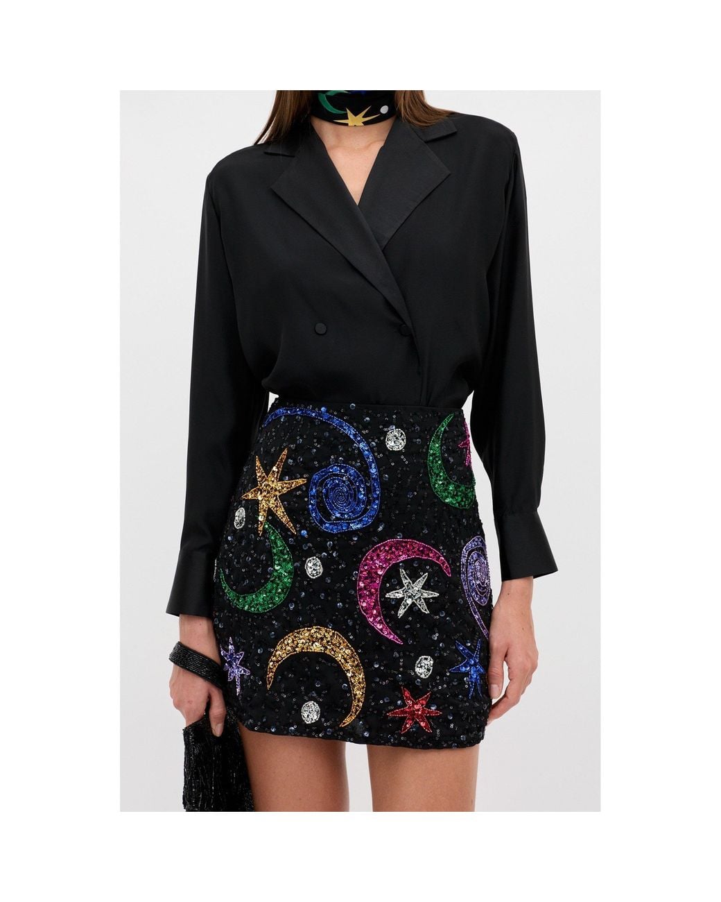 Rixo Black Minna Skirt Ld71