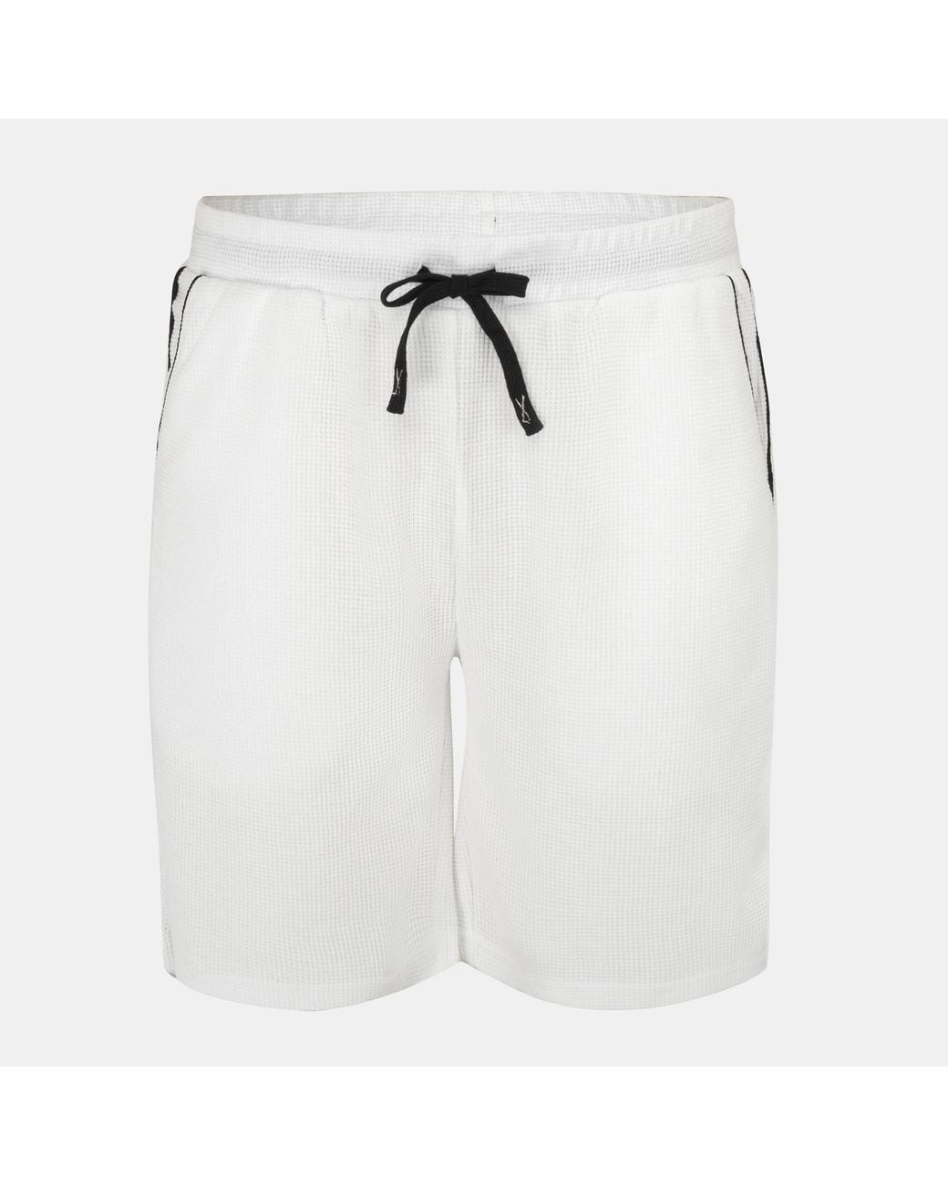 Fabric White Waffle Shorts for men