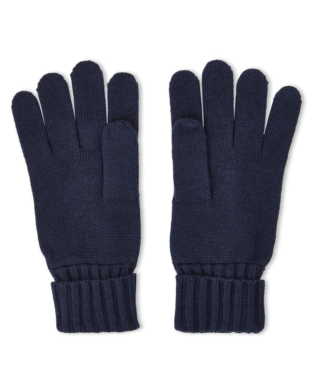 Gant Blue Cttnknit Gloves Sn64 for men