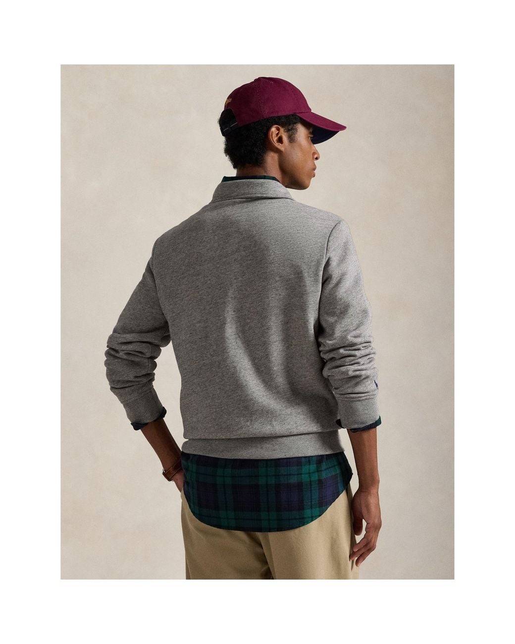 Polo Ralph Lauren Gray 1/4 Zip Fleece for men