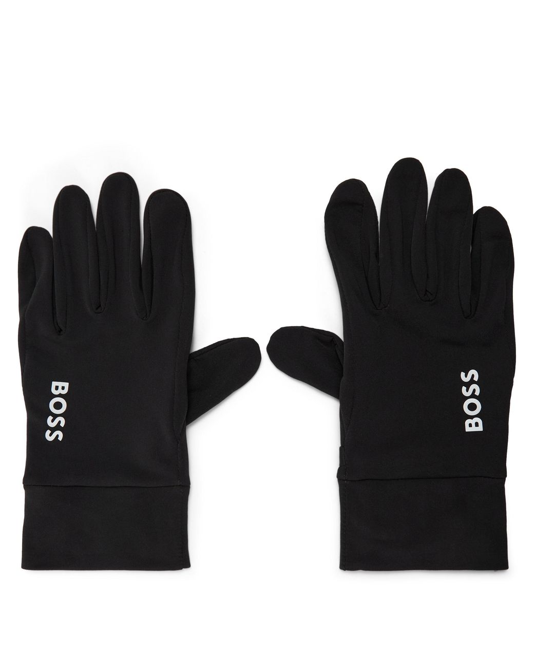 Boss Black Sport Performance Knitted Gloves With Logo Detail (Asport) for men
