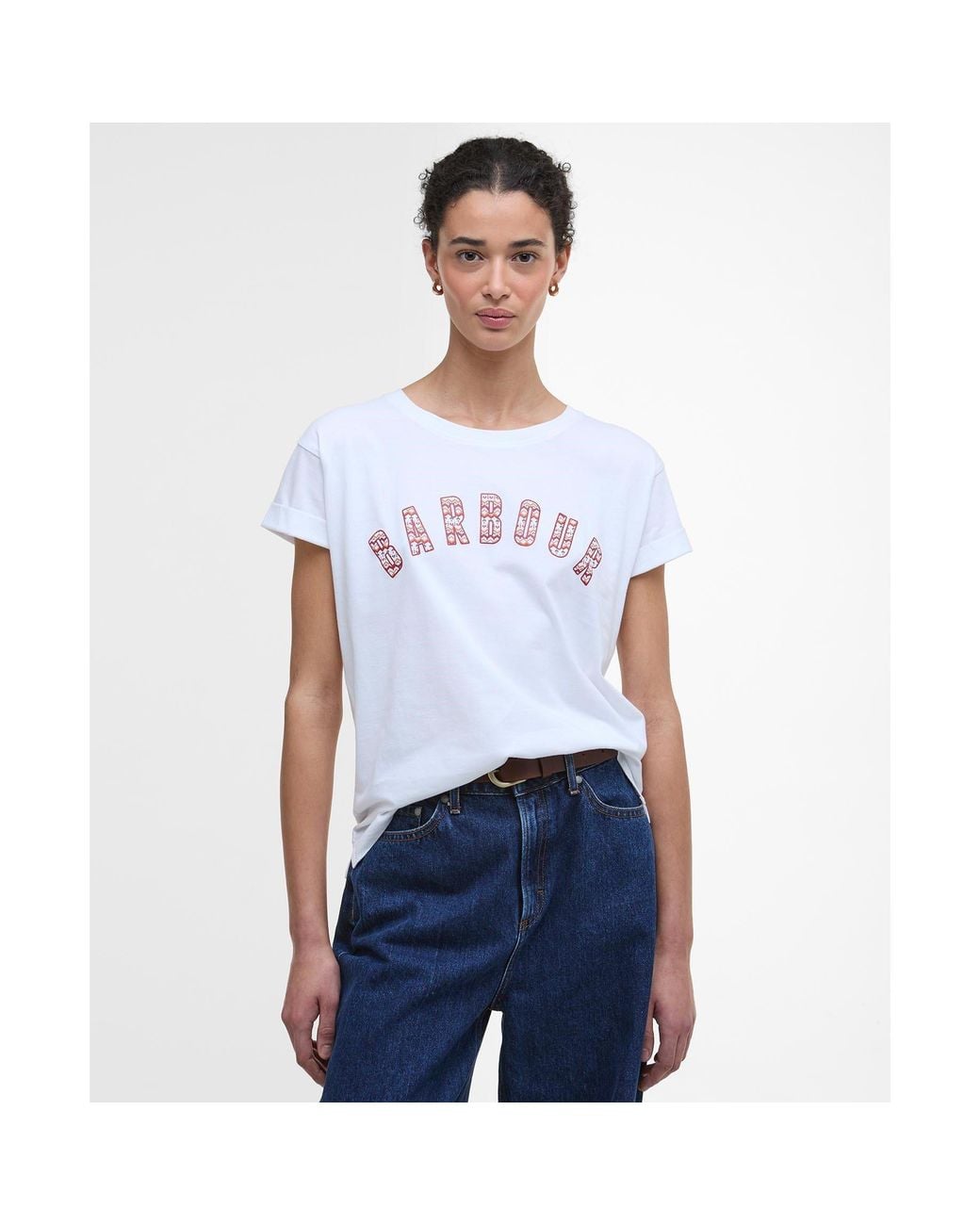 Barbour White Kingsford T-Shirt