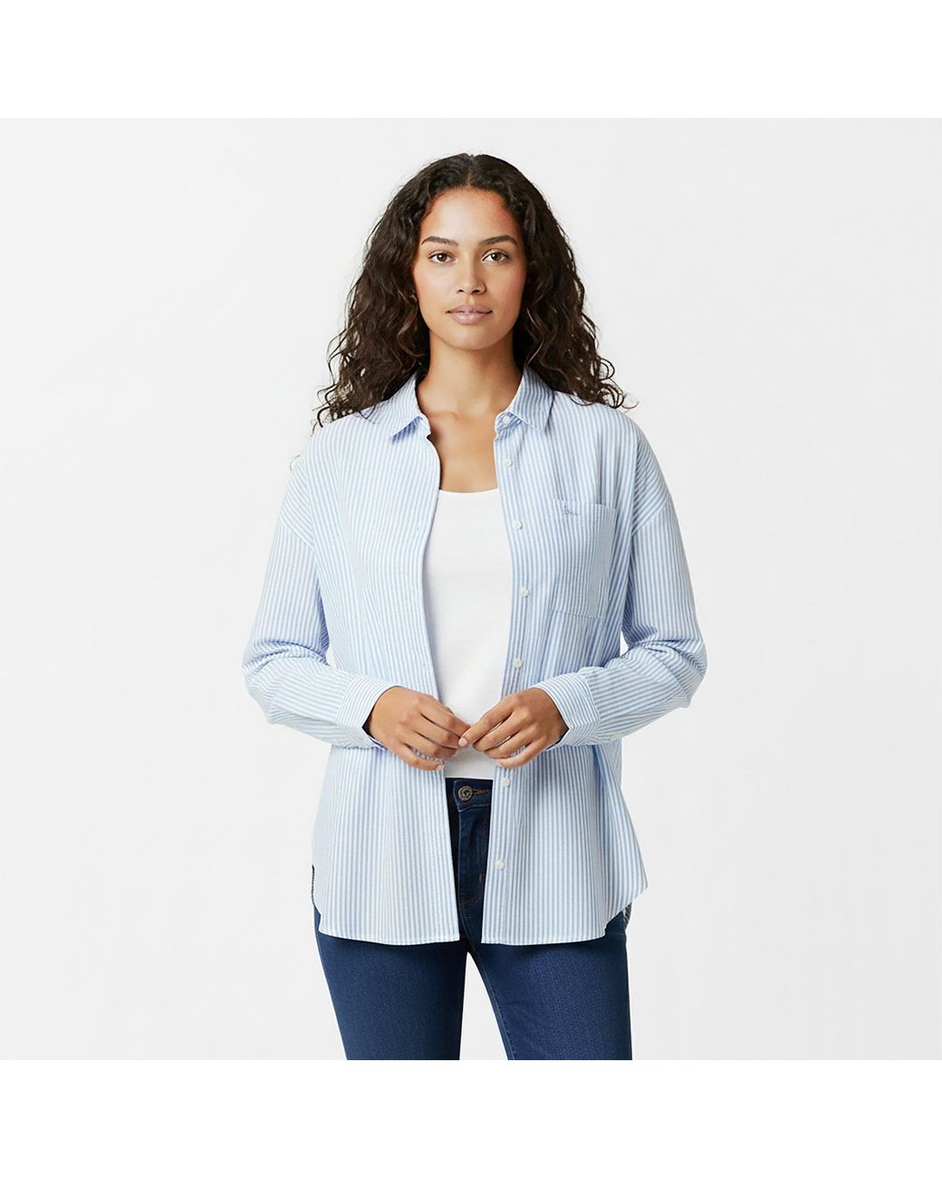 Jack Wills Blue Oversized Linen Shirt