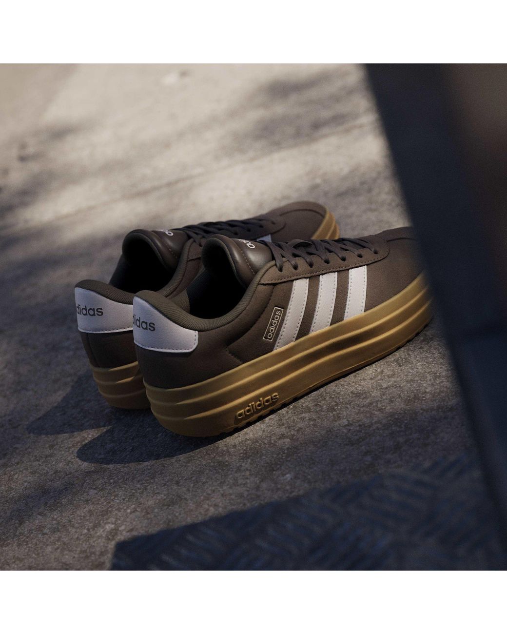 Adidas Brown Vl Court Bold Trainers