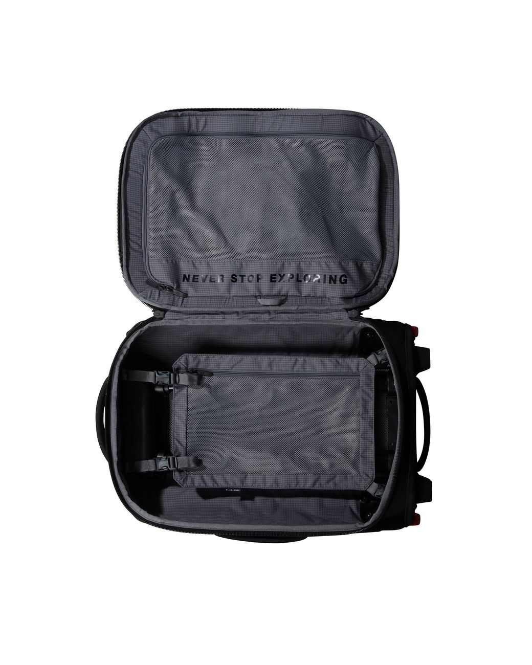The North Face Black Base Camp Rolling Thunder Soft Suitcases for men