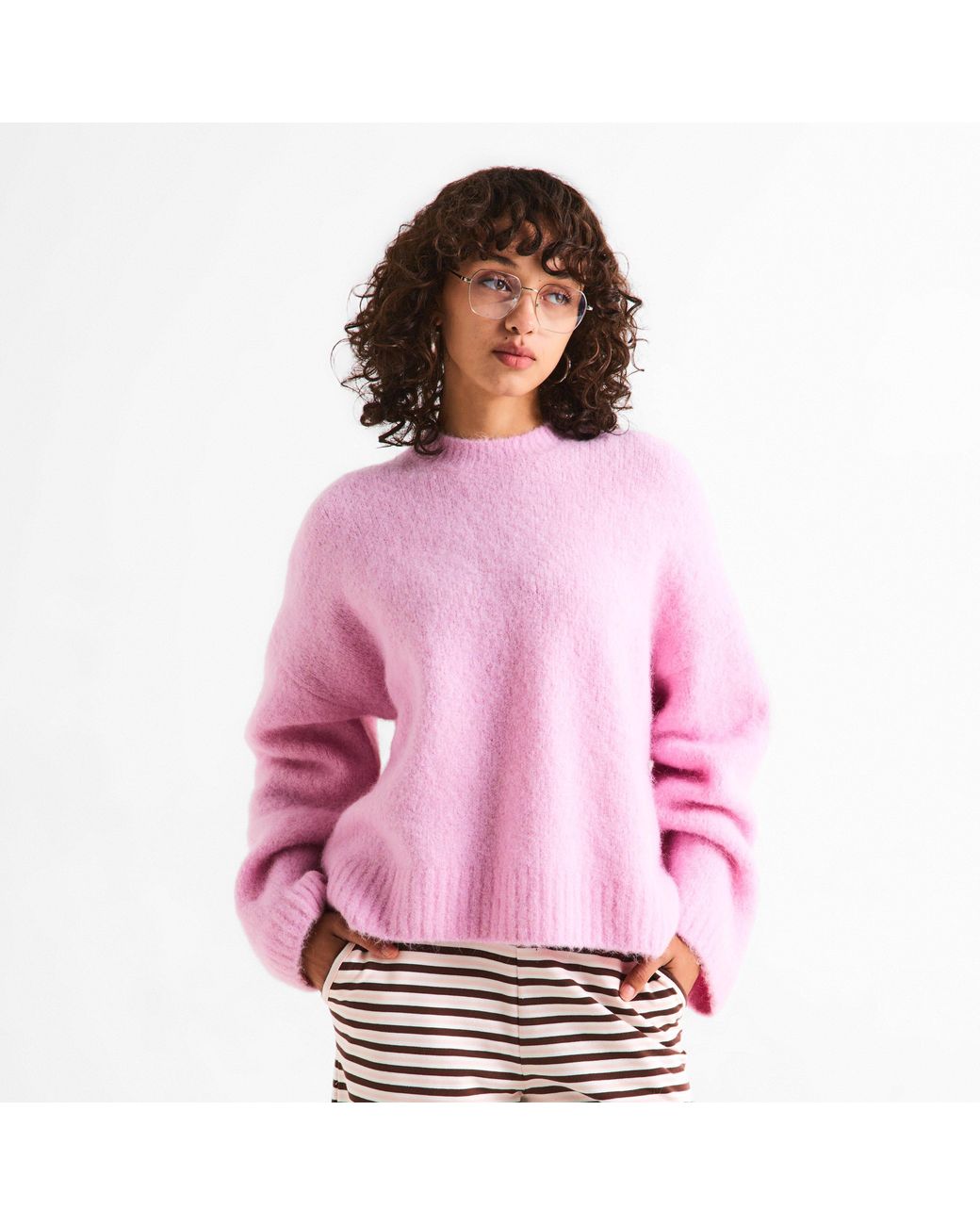 WRSTBHVR Pink Crew Neck Jumper