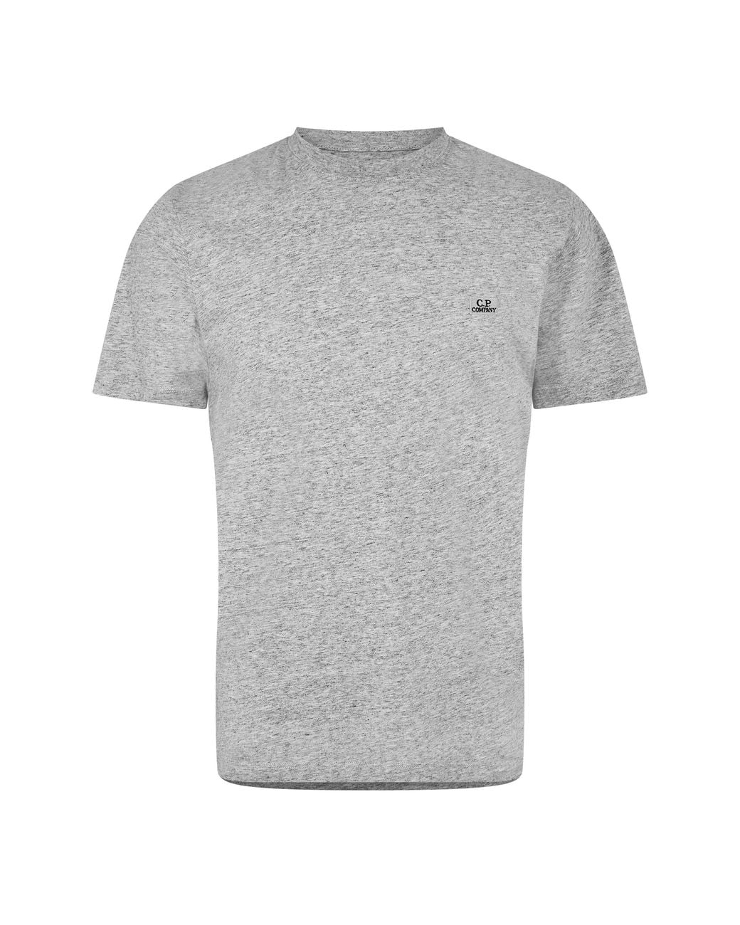 C P Company Gray 30/1 Jersey Logo T-Shirt for men
