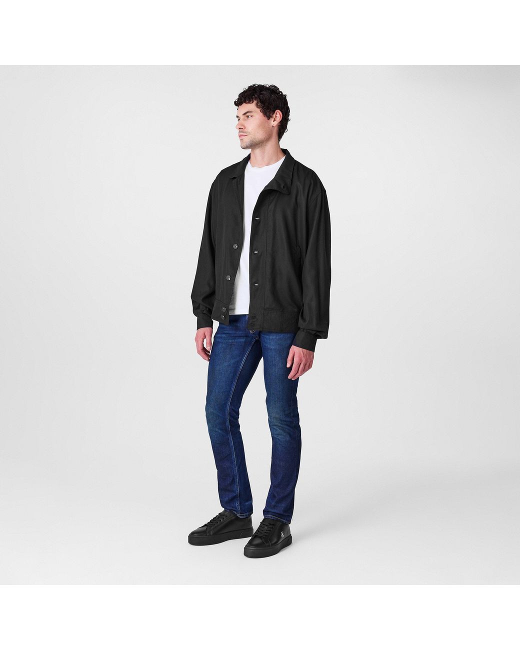 Calvin Klein Black Basket Cupsole Court Trainers for men