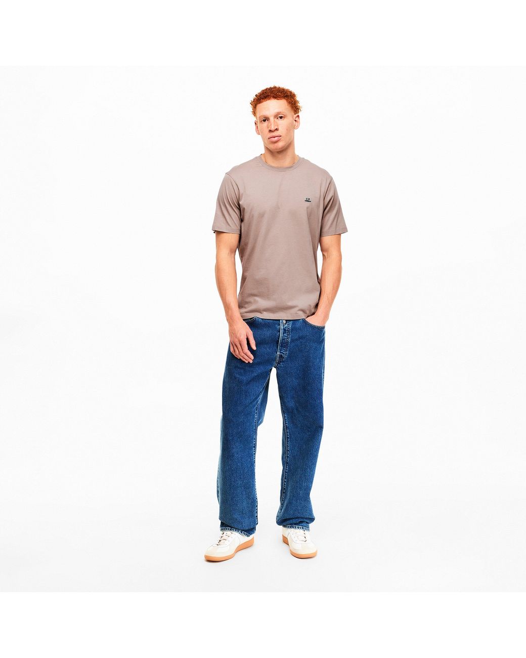 C P Company Gray 30/1 Jersey T-Shirt for men