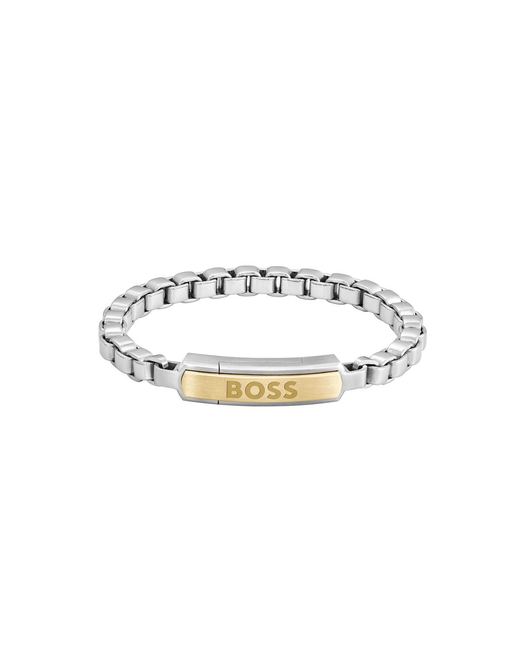 Boss Metallic Devon Box Chain Magnetic Closure Bracelet for men