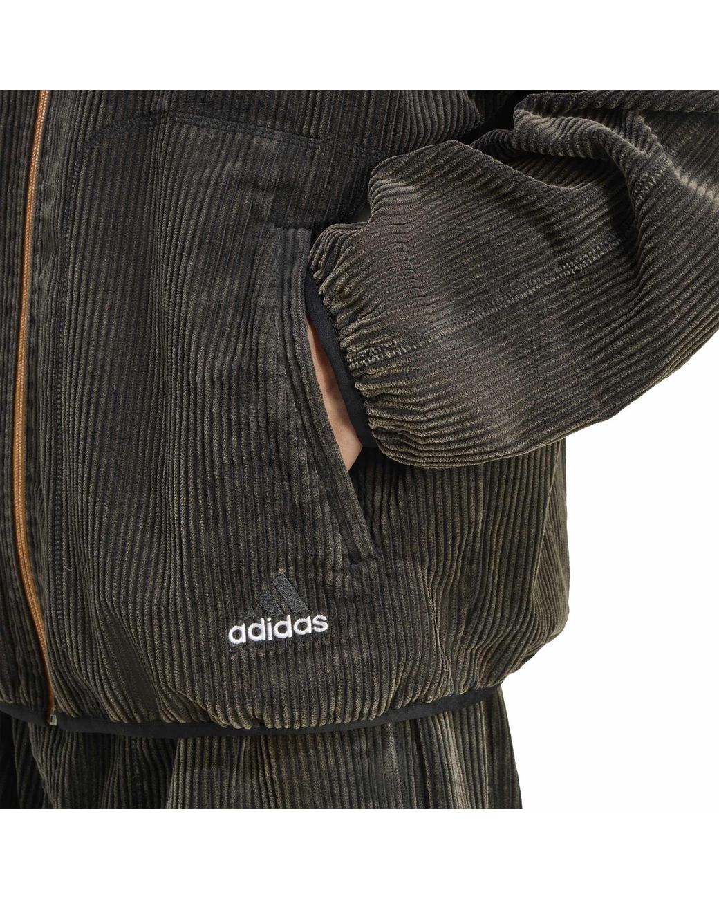 Adidas Black Eqt Full-Zip Short Puffer Jacket for men