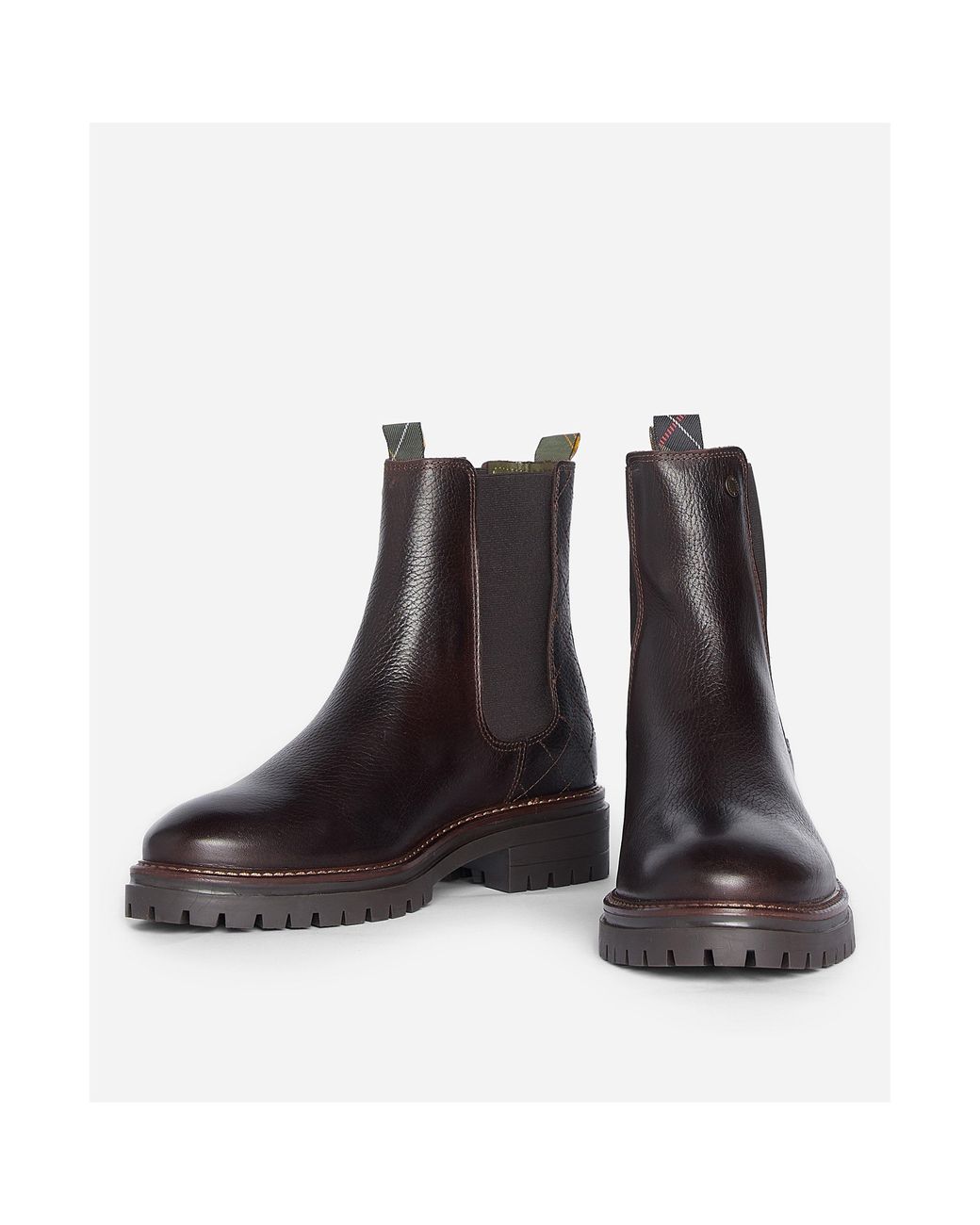 Barbour Brown Quilted Leather Chelsea Boots