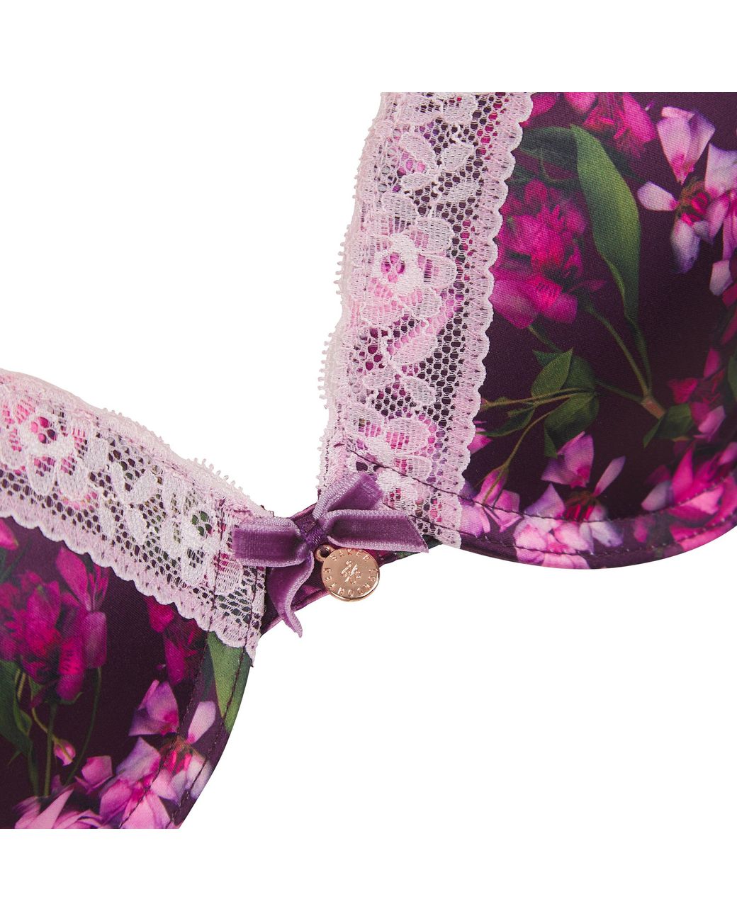 Ted Baker Purple Bak Diam Push Up Plunge Bra